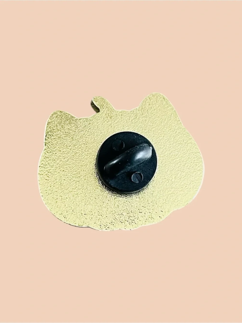 Orange Pumpkin Cat Enamel Gold Tone Pin